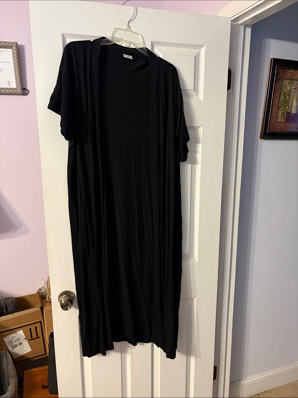 Soma Black Open-Front Lightweight Duster